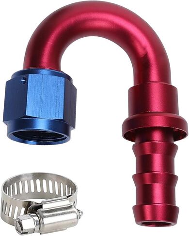 AC PERFORMANCE -16 AN Straight Push On Lock Hose End Fitting Aluminum Black with Clamp in Saudi Arabia