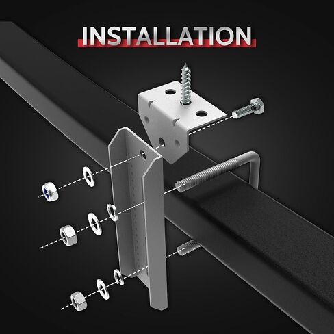 8" Hot-Dipped Galvanized Boat Trailer Bunk Brackets Fits 3" x 3", 2" x 3", 1-1/2" x 3" Trailer Crossmembers Boat Trailer Parts Accessories, Pack of 4 in Kuwait