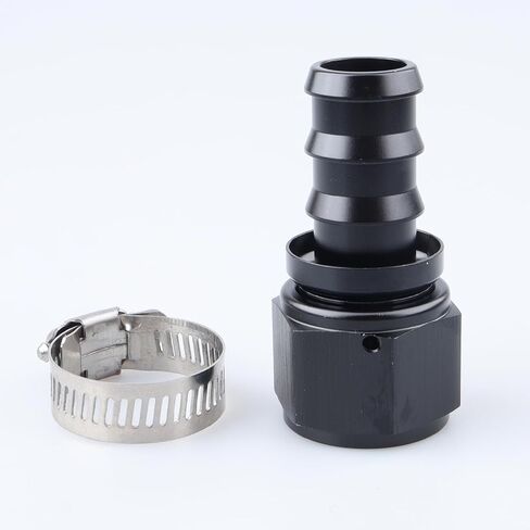 AC PERFORMANCE -16 AN Straight Push On Lock Hose End Fitting Aluminum Black with Clamp in Saudi Arabia