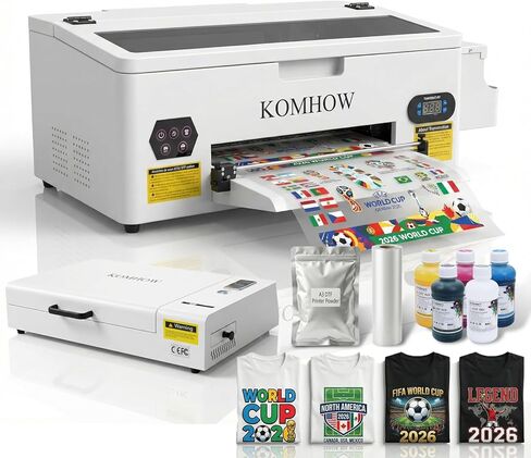 طابعة R1390 DTF - آلة طباعة تي شيرت مقاس A3، طابعة أفلام مباشرة مع نظام تداول الحبر الأبيض، ملابس مطبوعة بنفسك (تشمل الفرن) in Kuwait