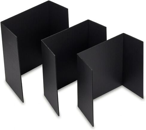 Trifold Poster Board, 24" x 16", Corrugated Project Boards for Science Fairs, School Projects, Event Displays, and Business Presentations, 3-Pack, Black in Kuwait