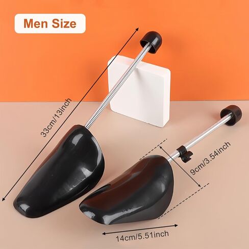 XINGZI 1Pair Black Plastic Portable Adjustable Spring Shoe Trees Shoe Shapers Shoe Form Stretchers Boot Holders for Shoe Care in Saudi Arabia