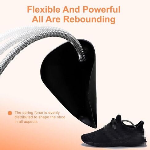 XINGZI 1Pair Black Plastic Portable Adjustable Spring Shoe Trees Shoe Shapers Shoe Form Stretchers Boot Holders for Shoe Care in Saudi Arabia