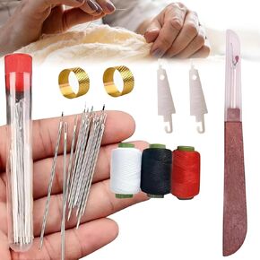 HIDRUO Big Eye Steel Sewing Needles Kit, Sewing Tool Set, Stainless Steel Hand Sewing Needles, Portable DIY Hand Made Craft Set for Handcraft Lovers (34PCS) in Saudi Arabia