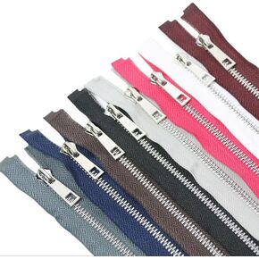 Metal Zippers 8pcs #5 Silver Separating Zippers （50-60-70） (20inches) in Kuwait