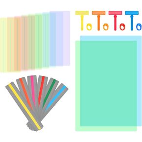 24Pcs Guided Reading Strips Set, 4 Styles Highlight Overlay Reading Tracker, Colored Readin-g Strips Bookmark Tools for Teacher Students Educational Classroom Supplies(Color:Multi) in Saudi Arabia