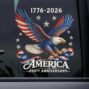 2Pcs 250th Anniversary USA Car Decal Sticker, America 250 Merchandise Vinyl Decals, USA 250th Anniversary Patriotic Stickers, 4th of July 1776–2026 Vinyl for Car, Truck, Window, Laptop (0096) in Saudi Arabia