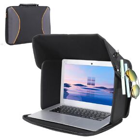 Foldable Laptop Sun Shade Lightweight Laptop Privacy Shield for 12-14 inch MacBook/Dell/Asus PC, Screen Hood Blocks Sunlight for Working Outside 12-14'' (Patent Pending) in Saudi Arabia