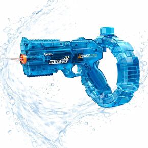 Electric Water Gun Toy, Muzzle Flame Flash, Transformation Linkage, 400ML Water Tank, Fully Automatic High-Speed Continuous Fire, Outdoor Swimming Pool & Beach Combat Toy for Children and Adults in Saudi Arabia