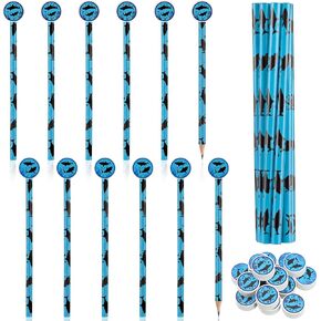 32 Pcs Camp Pencil with Eraser Summer Camping Party Favors Camping Stationery Supplies for School Classroom Exchange Gift Reward Prizes Adventure Vbs Party Supplies in Kuwait
