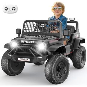 Hikole 24V Electric Car for Kids Ages 4-8 w/Parent Remote, Battery Powered Truck Toys for Toddler Boys Girls, Spring Suspension, Safety Belt, Music Player, 3 Speeds, Bright LED Light, Pink in Saudi Arabia