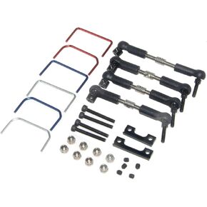 Sway Bar Compatible with 1/16 Traxxas Upgrade E-Revo Mini Slash Rc Car Metal Front Rear Anti-Roll Bar Part(Black) in Saudi Arabia