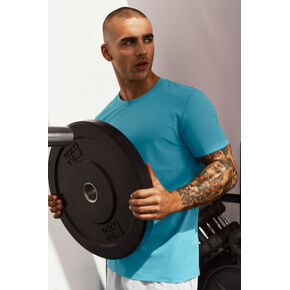 Alo Yoga Conquer Reform Crewneck Short Sleeve - Blue Breeze in Kuwait