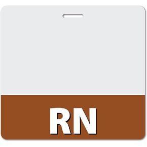 RN باللون الأخضر الداكن الأفقي شديد التحمل (عبوة واحدة) - بطاقات مقاومة للانسكاب والتمزق - ملصق تعريف سريع الدور مطبوع على الوجهين في الولايات المتحدة الأمريكية من BadgeZoo in Kuwait