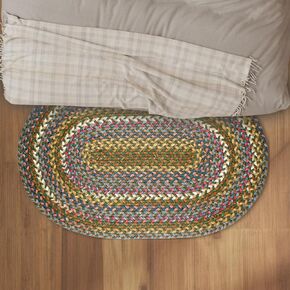 Rhody Rug Country Jewel CJ65 Peridot 6' x 6' Round - سجادة منطقة مضفرة متينة، ديكور منزلي، سجادة أرضية أو سجادة غرفة النوم - رعاية سهلة، مثالية للمناطق ذات حركة المرور العالية - صنع في الولايات المتحدة الأمريكية in Kuwait