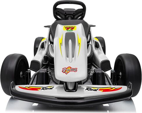 24V Electric Go Kart, Drift Car Outdoor Ride on Toy with EVA Tires, 400W Motor, 8.1 MPH, Music, Wireless, Drift Mode and 2 Speed, Crazy Go Cart for Kids 6-12 Years Old (Blue) in Kuwait