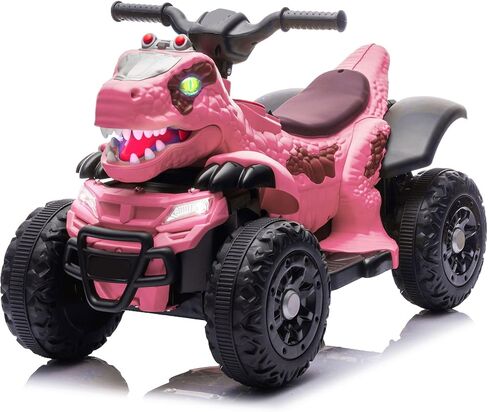Bluefun Dinosaur Electric Ride On ATV 4 Wheeler for Kids,12V ATV Electric Car with Music,Bluetooth & LED Lights,Birthday Gift for Ages 3 (Green) in Saudi Arabia