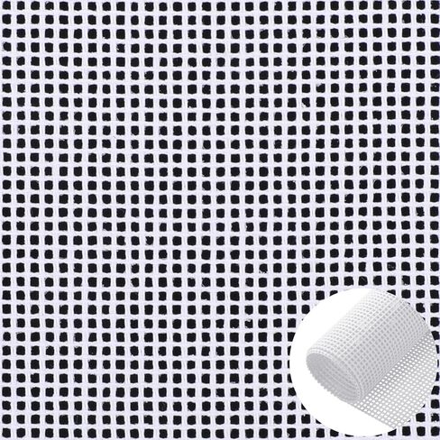Knitgrip 2 حزمة 20 × 18 بوصة قماش إبرة 10 شبكة بيضاء فارغة قماش القطن الخالص شبكة إبرة تويست التعشيق للتطريز DIY مشاريع الكروشيه متماسكة جعل فواصل in Kuwait