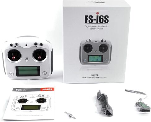 جهاز إرسال HTLNUZD Flysky FS-i6S 2.4G AFHDS 2A RC يعمل باللمس 10CH وحدة تحكم راديو مع جهاز استقبال FS-iA6B 6CH، لطائرة بدون طيار RC Quadcopter Multirotor Drone (FS i6x) in Kuwait