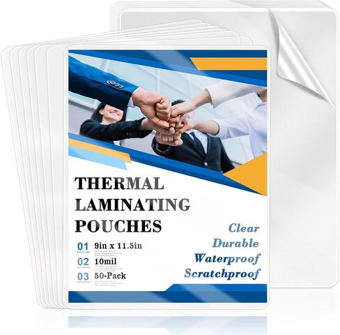 100 Pack 8.5x11inch 7mil Letter Size Laminating Sheets Thermal Laminating Pouches Paper Laminator Sheets File Card Laminator Pouches 8.5x11inch for Permits Cards File Photos in Kuwait