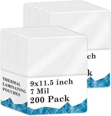 100 Pack 8.5x11inch 7mil Letter Size Laminating Sheets Thermal Laminating Pouches Paper Laminator Sheets File Card Laminator Pouches 8.5x11inch for Permits Cards File Photos in Kuwait