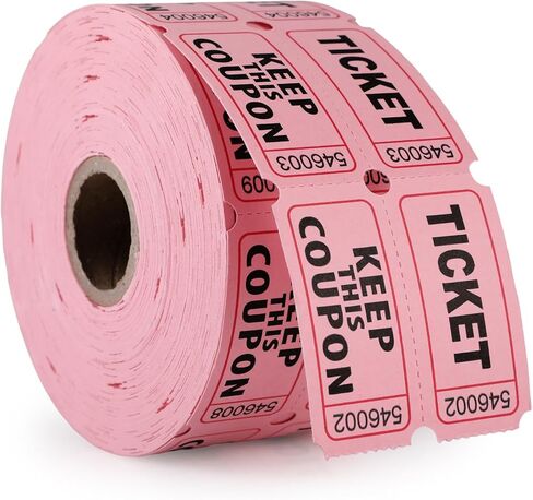 GeeRic Raffle Tickets Double Rolls 500 Pairs, 50/55 Tear-Off Event Tickets for Fundraisers, School Carnivals, Charity Events, Parties & Drawings Blue in Saudi Arabia