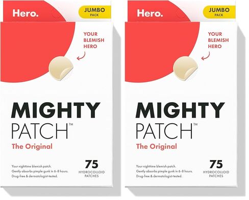 Mighty Patch™ Original patch from Hero Cosmetics - Hydrocolloid Acne Pimple Patch for Covering Zits and Blemishes in Face and Skin, Vegan-friendly and Not Tested on Animals (36 Count) in Saudi Arabia
