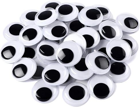 FEBSNOW 200 Pieces Wiggle Eyes Self Adhesive Black White Googly Eyes for DIY Crafts Decoration (20mm) in Kuwait