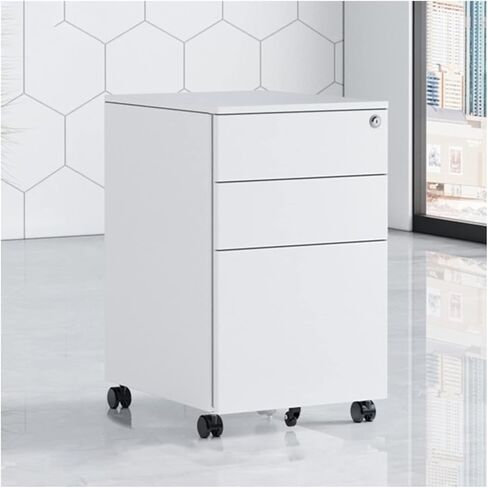 Secure 3Drawer Metal Filing Cabinet with LockPortable Storage Solution for Office Home or BusinessOrganized File Management Unit in Kuwait