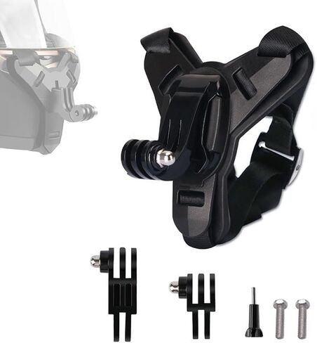 Helmet Chin Mount for ARAI RX7X/XD/NE0/VX/GX, Universal Helmet Chin Strap Mount for Action Camera, Helmet Extension Mounting Holder Attachment Accessories Kit,B Black+Blue in Kuwait