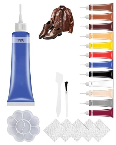 Advanced Leather Repair Gel, 2026 Upgraded Leather Repair Kit for Car Seat Vinyl Repair Kit, Professional Leather Repair Coloured Cream Gel, Multifunctional Couch and Jacket Repair Kit (Black) in Kuwait