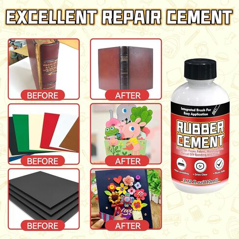 Rubber Cement, 110ml Multifunctional White Adhesive, No Wrinkling PVA Glue, Ideal for Crafts, Paper, Fabric, Wood, Photos, DIY Crafts, and More in Kuwait