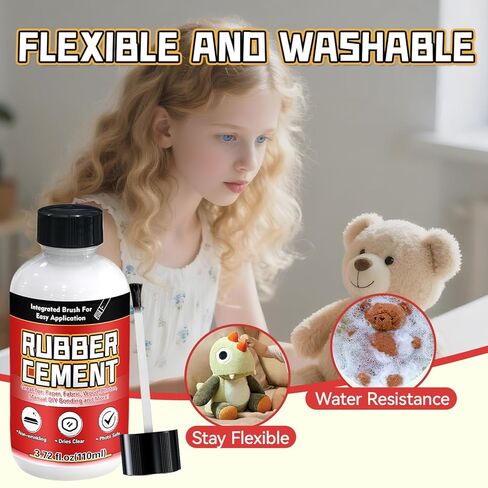 Rubber Cement, 110ml Multifunctional White Adhesive, No Wrinkling PVA Glue, Ideal for Crafts, Paper, Fabric, Wood, Photos, DIY Crafts, and More in Kuwait