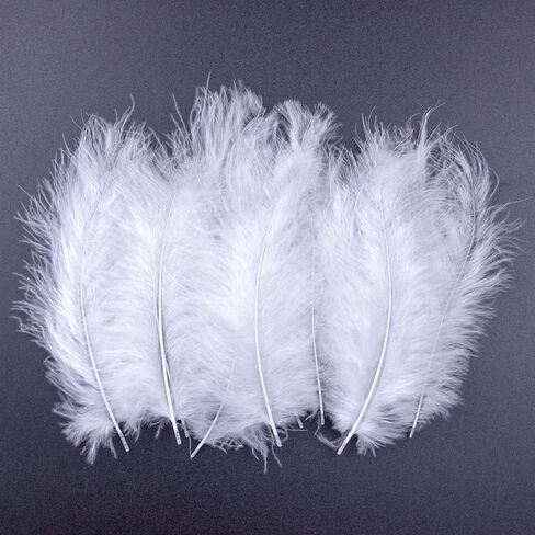 50pcs 4-6 Inches Fluffy Turkey Marabou Light Pink Feathers for Crafts Dreamcatcher Fringe Trim Colored Feathers Accessories Pack in Kuwait