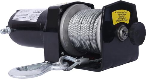 2000lb Electric Winch for ATV UTV Towing Trailer Steel Black in Kuwait