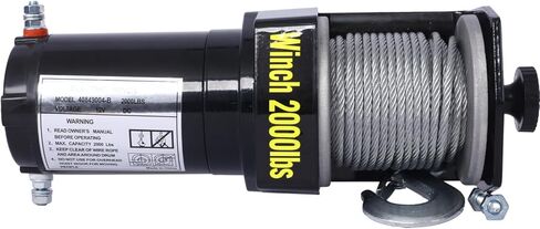 2000lb Electric Winch for ATV UTV Towing Trailer Steel Black in Kuwait