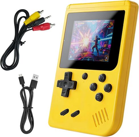 وحدة تحكم ألعاب محمولة، 400 Integrierte Klassische Retro-Spiele، ألعاب محمولة، محمولة باليد، 3,0-Zoll-IPS-Bildschir (أصفر) in Kuwait