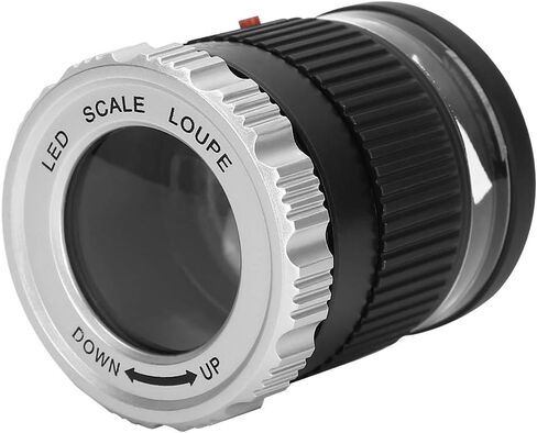 30x Jewelers Loupe with Measuring Scale and LED Light, USB Charging LED Scale Loupe Jewelry Loupe Magnifier for Gems Stamps in Kuwait