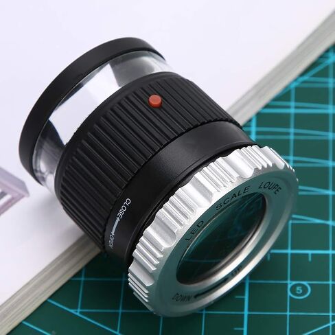 30x Jewelers Loupe with Measuring Scale and LED Light, USB Charging LED Scale Loupe Jewelry Loupe Magnifier for Gems Stamps in Kuwait