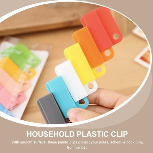EXCEART 12Pcs Multi-Function Plastic Clips 1.57X1.22 Inch Portable File Clips for Office & School Paper Sorting Organizer Holders in Kuwait