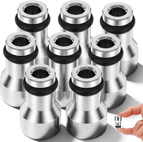مجموعة فاصل حاقن الوقود 8 قطع LS1 LS6 مشعب السحب إلى حاقن شاحنة LS مع 8 حلقات مطاطية على شكل حرف O للتركيب بدون متاعب (8، فضي) in Kuwait