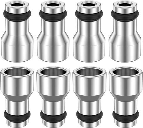 مجموعة فاصل حاقن الوقود 8 قطع LS1 LS6 مشعب السحب إلى حاقن شاحنة LS مع 8 حلقات مطاطية على شكل حرف O للتركيب بدون متاعب (8، فضي) in Kuwait