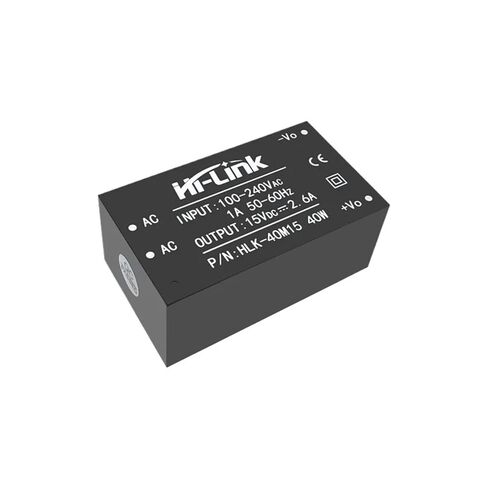 2pcs/Lot 220V to 15V 40W AC/DC Power Supply Module Low Power Consumption High Safety Isolation HLK-40M15 in Kuwait