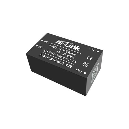 2pcs/Lot 220V to 15V 40W AC/DC Power Supply Module Low Power Consumption High Safety Isolation HLK-40M15 in Kuwait