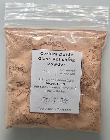 TechDiamondTools Cerium Oxide Powder for polishing Glass, Mirrors, Ceramics, 1.5 oz in Saudi Arabia