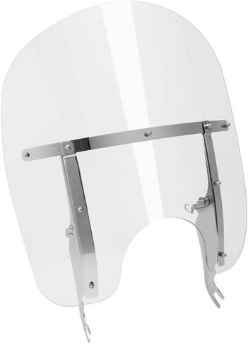 Clear Motorcycle Windscreen Compatible with Heritage Softail FLSTC 2000–2017 17.5 Inch(Chrome Bracket) in Kuwait