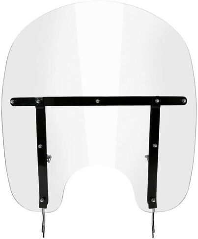 Clear Motorcycle Windscreen Compatible with Heritage Softail FLSTC 2000–2017 17.5 Inch(Chrome Bracket) in Kuwait