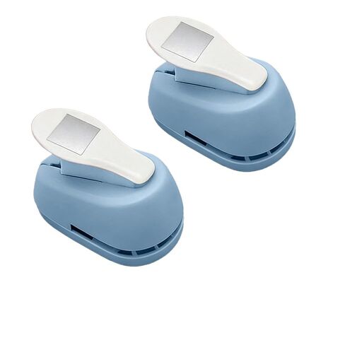 2pcs Rectangular Stamp Punch, Craft Hole Puncher for Paper, Square Hole Punch with Lockable Design, Premium Plastic & Stainless Steel, Portable for DIY Greeting Cards, Gift Tags, Scrapbooking, Easy to in Kuwait