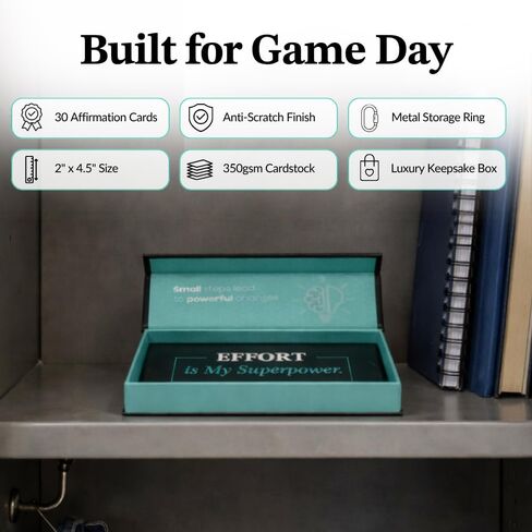 Athlete Affirmation Cards – 30 Game Day Mindset Boosts for Athletes – Confidence, Focus & Mental Toughness – Compact Affirmation Cards with Metal Ring – Gift for Athletes & Coaches in Kuwait