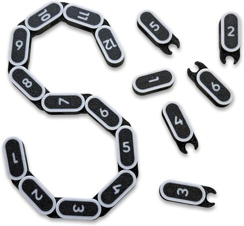 12" Wargaming Chain Ruler & Combat Gauge – Modular Snap-Fit Chain Measuring Tool for RPG Tabletop Miniatures, Detachable 1-Inch Links for Terrain Movement & Range in Kuwait